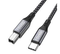 RAVIAD Cable Impresora USB C [3M], Cable USB C a USB Tipo B 2.0 Impresora de Nailon Cable MIDI USBC para Samsung, MacBook Pro/Air, Pad Pro, HP, Canon, Brother, Dell, ASUS, DAC