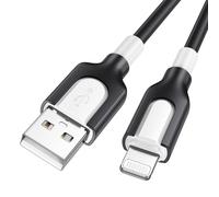 RAVIAD Cable Lightning de 2 m [certificado MFI], carga rápida para iPhone 14, 13, 12, 11, Pro Max, Mini, XS Max, XR, X, 8, 7 Plus, 6, 6s Plus, 5S, SE 2020 - Negro