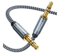 RAVIAD Cable Mini Jack 3.5mm Nylon Trenzado a Jack Auxiliar - Compatible con Auriculares, Autoradio, Altavoz, TV, iPhone, Tablet, MP3 (3M)