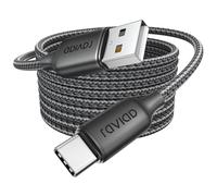 RAVIAD Cable USB A USB C [3M] Cable USB C Carga Rapida 3.1A QC3.0 Largo Cable USB Tipo C Cargador Nylon Trenzado con iPhone 16 15 Pro Max, Galaxy S24/S23, Huawei P40/P30, Xiaomi, iPad, Pixel
