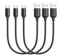 RAVIAD Cable USB A USB C [3Pack 0.5M] Cable USB C Carga Rapida 3.1A QC3.0 Cable USB Tipo C Cargador Nylon Trenzado con iPhone 16 15 Pro Max, Galaxy S24/S23, Huawei P40/P30, Xiaomi, iPad, Pixel 9