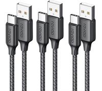 RAVIAD Cable USB A USB C [3Pack 1M] Cable USB C Carga Rapida 3.1A QC3.0 Cable USB Tipo C Cargador Nylon Trenzado con iPhone 16 15 Pro Max, Galaxy S24/S23, Huawei P40/P30, Xiaomi, iPad, Pixel 9