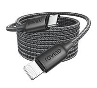 RAVIAD Cable USB C a Lightning 3M Cargador iPhone Carga Rapida MFi Certificado Cable iPhone USB C Nailon Trenzado PD USB Tipo C a Lightning Cable para iPhone 14 13 12 11 Pro XS MAX XR X 8 7 6SPlus 5