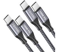 RAVIAD Cable USB C a USB C, 100W [2Pack 2M+2M] Cable Tipo C a Tipo C Carga Rápida PD 5A para iPhone 17/16/15, Samsung Galaxy S25/S24/S23, MacBook, Pad, Air, Google Pixel, Huawei P50 P40