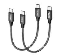 RAVIAD Cable USB C a USB C Corto [2Pack 0.3M], Cable Tipo C a Tipo C con Power Delivery 60W Carga Rapida para iPhone 17 16 15 Pro Max, Samsung Galaxy S25/S24/S23/S22/S21, Huawei, OnePlus, Google Pixel