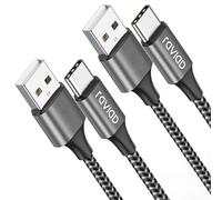 RAVIAD Cable USB C Carga Rapida 3M 2Pack, [QC3.0 y 3,1A] Cable USB A USB C Cargador USB Tipo C Nylon Cable iPhone 16 con iPhone 17 16 15 Pro Max, Galaxy S25 S24 S23 A53, MacBook, Pad, Pixel 8 9
