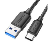 RAVIAD Cable USB Tipo C, Cable USB C a USB 3.0 Cable Tipo C Carga Rápida y Sincronización Compatible con iPhone 16 15 Plus Pro Max, Galaxy S25/S24/S23/S22/S21, Huawei P50/P40, Mi A1/A2 y más-1M, Negro