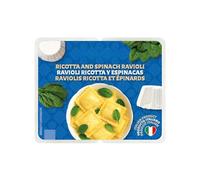 Ravioli de Pasta Fresca al Huevo con Relleno de Queso Ricotta y Espinacas - 1 Pack de 1kg (2 x 500g) - Pasta Italiana - Cocción Rápida 3 Minutos - NEXU
