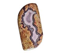 Ravishing Impressions Ágata Pasión Natural Violeta 130 CTW - Tamaño: 69 x 35 x 5,5 mm - Para hacer joyas - Puede ayudar a reducir la ansiedad y el estrés, piedra preciosa, ágata