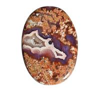 Ravishing Impressions ágata pasión natural violeta 83 CTW - Tamaño: 43 x 35 x 5 mm - Forma ovalada - Fabricación de joyas - Piedra preciosa - Este cristal se supone que tiene vibraciones relajantes