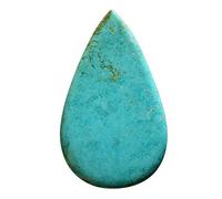 Ravishing Impressions - Cabujón azul natural con forma de pera turquesa Arizona, tamaño 43 x 26 x 3 mm, colgante para hacer joyas, espalda plana, cabina lisa, conecta la sensibilización