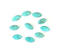Ravishing Impressions Cabujón calibrado 5 x 10 mm en forma de marquesa auténtica La Bella Durmiendo Arizona Turquesa Calibrada Fabricación de joyas Piedra preciosa pulida Piedra de nacimiento, Gema