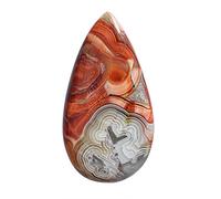 Ravishing Impressions - Cabujón de ágata natural loca en forma de pera (29 CTW, tamaño 37 x 19 x 5 mm, para la fabricación de joyas, aumenta la estabilidad emocional, piedra preciosa, ágata
