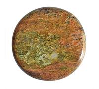 Ravishing Impressions Cabujón de hueso de dinosaurio natural 37 CTW de forma redonda - Tamaño: 31 x 31 x 4 mm - Colgante de hueso fosilizado - Fabricación de joyas - Piedras preciosas - Minerales
