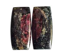 Ravishing Impressions Cabujón rectangular con forma de eudialyte rosa natural - Tamaño: 33 x 16 x 4 mm - Fabricación de joyas - Piedras semipreciosas a granel - Conecta tu espiritualidad a