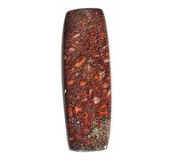 Ravishing Impressions Cabujón rectangular con forma de hueso de dinosaurio rojo natural - Tamaño: 38 x 13 x 4 mm - Para hacer joyas - Hueso de dinosaurio asociado con el chakra del tercer ojo,