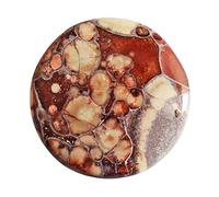 Ravishing Impressions Cabujón redondo en forma de ojo de pájaro natural 27 ct. Tamaño: 29 x 29 x 4 mm. Fabricación de joyas de piedras preciosas. Equilibra el contenido mineral del cuerpo, Piedra