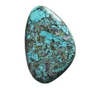 Ravishing Impressions Cabujón turquesa tibetano natural 42 CTW 42 x 27 x 5 mm para hacer joyas - Protección para viajeros y guerreros, piedra preciosa, turquesa tibetana