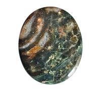 Ravishing Impressions Jaspe Océano Natural 60 CTW Cabujón de forma ovalada Tamaño 43 x 35 x 4,5 mm Fabricación de joyas Piedra preciosa que empuja hacia la alegría Piedra de Madagascar, Gema, Jaspe
