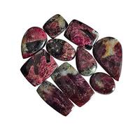 Ravishing Impressions - Juego de 10 cabujones Eudialyte rojo natural 134 CTW de Rusia para hacer joyas en forma de corazón que nos permiten recibir y comunicar el amor, piedra preciosa,