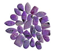 Ravishing Impressions - Juego de 28 cabujones de sugilite natural 162 CTW para hacer joyas de piedras preciosas que promueven las emociones positivas para ayudar a aliviar el estrés, piedra