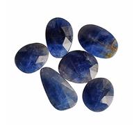 Ravishing Impressions - Juego de 6 cabujones de zafiro azul con forma mixta para hacer joyas, elimina la depresión y te infunde luz y buen humor, gema, zafiro