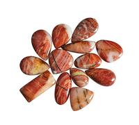 Ravishing Impressions Natural Apple Valley Agate Cabochon 119 CTW - Juego de 13 colgantes de ágata marroquí para hacer joyas de piedras preciosas para reducir la ansiedad y el estrés, Gema, ágata