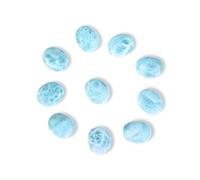 Ravishing Impressions Natural Caribe Larimar Tamaño 5x7 MM Forma ovalada Cabujón Calibrado Piedra preciosa suelta para hacer joyas Pectolita azul, Piedra, Larimar