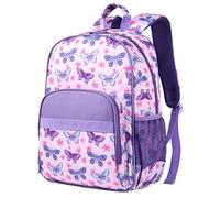 RAVUO Mochila Niña, Linda Mochilas Escolares Niña 6-9 Años Impermeable Mochila Infantil Grande con Correa Pecho Ligero Mochila Mariposa Niña para Guarderia Primaria Preescolar 15.5L