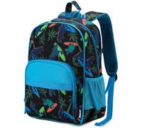 RAVUO Mochila Niño, Linda Mochilas Escolares Niños 6-9 Años Impermeable Mochila Infantil Grande con Correa Pecho Ligero Mochila Dinosaurios para Guarderia Primaria Preescolar 15.5L