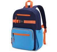 RAVUO Mochila Niño,Linda Mochilas Infantil Niños 6-9 Años Impermeable Mochila Escolares con Correa Pecho Ligero Mochila Colegio para Guarderia Primaria Preescolar 15.5L,Azul