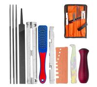 Ravytha 11 Piezas Limas para Motosierra, Lima Redonda para Cadena de Sierra, Kit de Afilado para Motosierra, Afilador Cadena de Cadenas Motosierr, para Madera, Metal, Cuero, Plástico