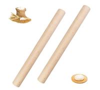 Ravytha 2 Pieza Rodillos de Amasar en Madera de Haya, Rodillo de Cocina, Accesorios para Hornear, para Pizza, Fondant, Pasteles, Galletas, Pasta, Cocinar y Hornear, (29 x 2.5 cm)