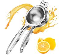 Ravytha Lime Herramienta Exprimidor, Aluminio Exprimidor de Frutas, 7 cm de Diámetro, Exprimidor Limon Manual Profesional, Prensa Manual para Cítricos, para Limon Naranjas, para Naranja, Lima (Plata)