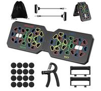 Ravytha Tabla de Flexiones, Kit Gimnasio en Casa, Push Up Board Multifuncional, Soporte Flexiones para Abdominales Ejercicios, Push Up Bar, Portátil Sistema de Entrenamiento Multifunción Fitness