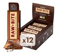 Raw Bite Barrita Ecológica de Cacao - Paquete de 12 x 50 gr - Total: 600 gr