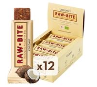 Raw Bite Barrita Ecológica de Coco - Paquete de 12 x 50 gr - Total: 600 gr