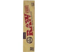 Raw clásico sin refinar Natural 1 1/4 pre-Rolled Rolling Paper Conos 32 por Caja