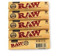 RAW Classic King Size Paper-Lote de 5 Cuadernos de Papel, Amarillo, pequeño