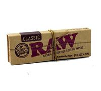 RAW Connoisseur 1 1/4 Medium Size Papers + Tips inklusive Blättchen 12 Cuadernos