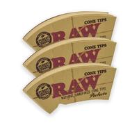 Raw Cono Shaped Filter Tips Perfecto 75 mm x 26 mm - 32 puntas cónicas por paquete (3 paquetes)