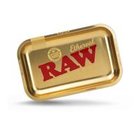 Raw Ethereal - Bandeja rodante pequeña, edición Limitada, Acabado Dorado, 11 x 7 Pulgadas