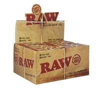 100 x RAW Original Rolling Roll Paper Tips Filter Chlorine Free Roach Card Book