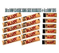 RAW RIZLA Classic King Size Slim 110MM Rolling Paper con puntas de filtro de cucaracha (16)