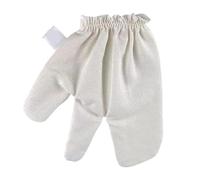 Raw Silk Gloves Dry Brushing, Skin Polishing Mittens with Elastic Wrist Band, Exfoliatings Massage, Nourishing and Rejuvenating Skin, for Spa, Bath, Shower, Home Use