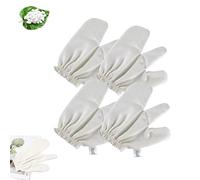 Raw Silk Massage Gloves, Dry Brushing Gloves for Body Exfoliation & Lymphatic Massage,Reusable & Gentle for Women & Men (2 Pairs)