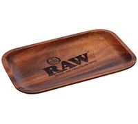 Raw Small Wood Rolling Tray - Bandeja de Madera (27,5 x 17,5 cm, tamaño Mediano), Color marrón