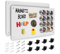 Raweao Placa Magnetica para Imanes, Tablero Magnetico para Imanes, Pizarra Magnético Grande Pared, Pizarra Adhesiva Pared para Imanes Nevera Refrigerador Gabinete (Blanco - 2 Paquetes)