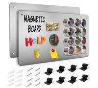Raweao Tablero Magnética Pared 30x43.5x0.08cm, Pizarra Magnético de Pared para Imanes, Pantalla Magnética para Poner Imanes para Hogar, Oficina, Cocina, Aula(Acero Inoxidable - 2 Paquetes)