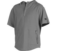 Rawlings 2021 Gold Collection Series Sudadera con capucha de manga corta con media cremallera, color gris claro, tamaño mediano